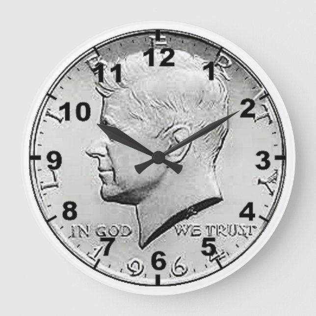 Grande Horloge Ronde "US Half Dollar Coin" Design wall clocks (Recto)