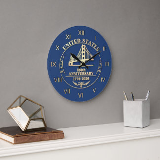 Grande Horloge Ronde USA 250th Anniversary Golden Gate Gold Roman Nb