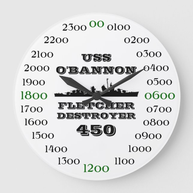 Grande Horloge Ronde USS O'Bannon (DD-450) (Recto)