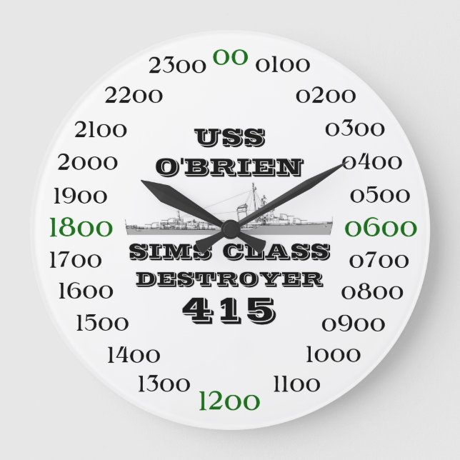 Grande Horloge Ronde USS O'Brien (DD-415) (Recto)