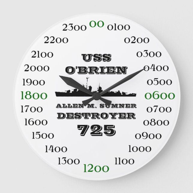 Grande Horloge Ronde USS O'Brien (DD-725) (Recto)