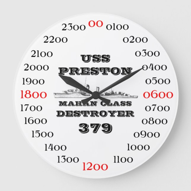 Grande Horloge Ronde USS Preston (DD-379) (Recto)