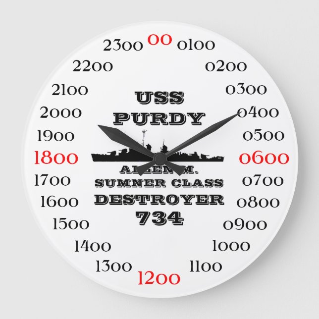 Grande Horloge Ronde USS Purdy (DD-734) (Recto)