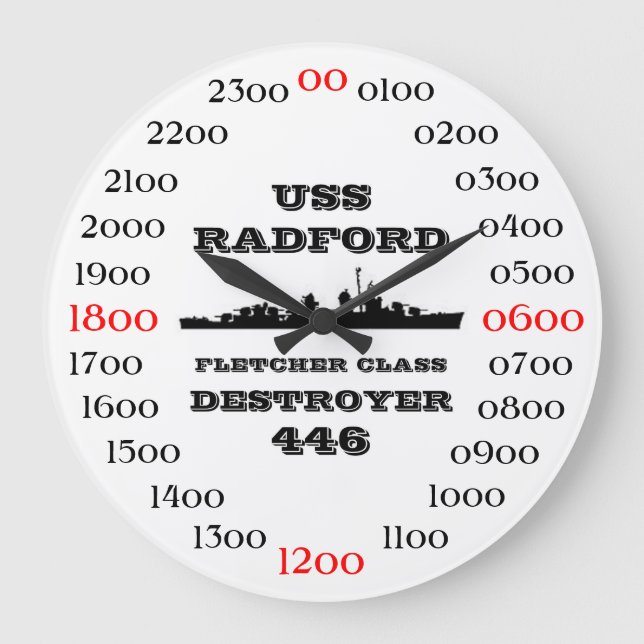 Grande Horloge Ronde USS Radford (DD/DDE-446) (Recto)
