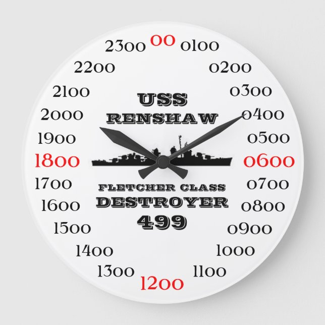 Grande Horloge Ronde USS Renshaw (DD-499) (Recto)
