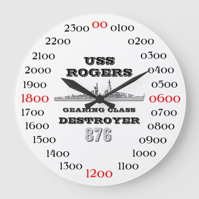 Grande Horloge Ronde USS Rogers (DD-876) (Recto)