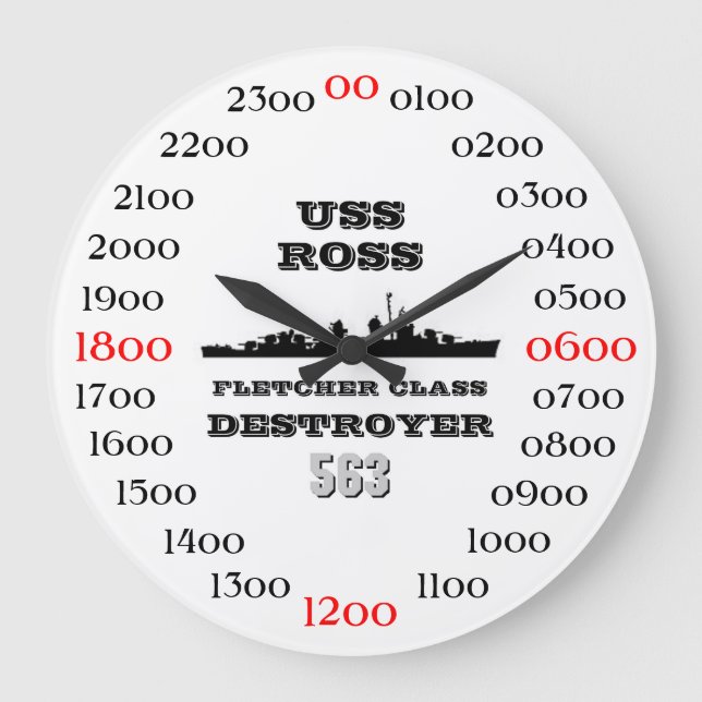 Grande Horloge Ronde USS Ross (DD-563) (Recto)