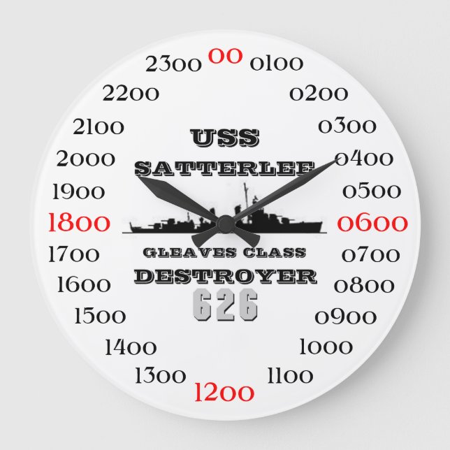 Grande Horloge Ronde USS Satterlee (DD-626) (Recto)