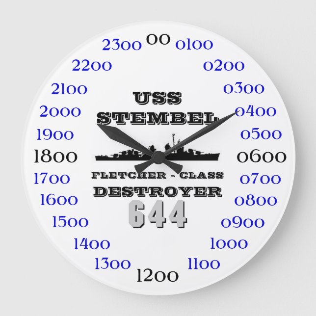 Grande Horloge Ronde USS Stembel (DD-644) (Recto)