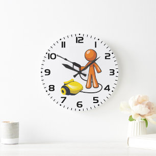 Grande Horloge Ronde Utilisation D'Une Lave-Pression