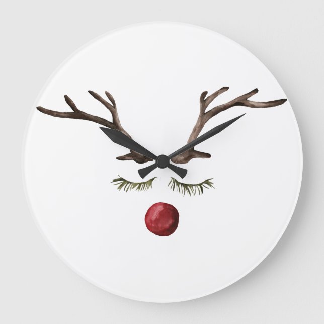Grande Horloge Ronde Vacances hivernales Rudolph (Recto)