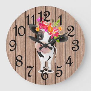 Grande Horloge Ronde Vache de campagne