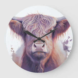 Grande Horloge Ronde Vache écossaise