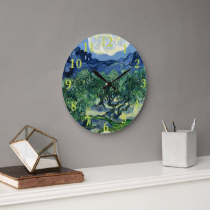 Grande Horloge Ronde Van Gogh Les Oliviers Paysage Peinture