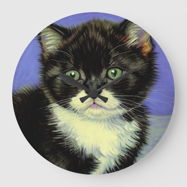 Grande Horloge Ronde Van Gogh Tuxedo Kitten (Recto)