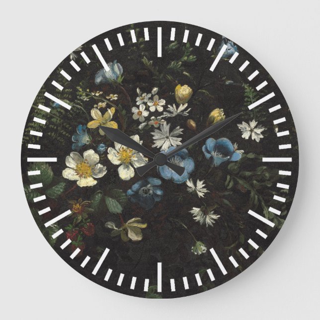 Grande Horloge Ronde Vaporisateur de fleurs et de fougères de Titian Ra (Recto)