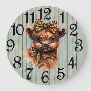 Grande Horloge Ronde Veau des Highlands