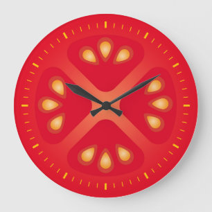 Grande Horloge Ronde vector tomato slide wall clock