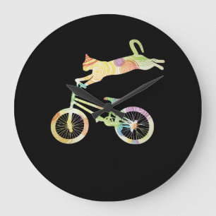 Grande Horloge Ronde Vélo vélo Cat - Votre collection de cadeaux