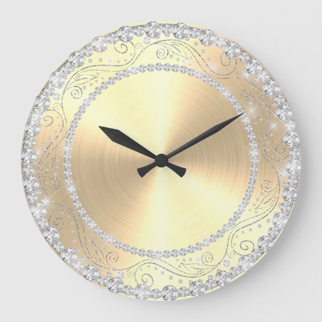 Grande Horloge Ronde Venin de Bling Diamonds (Recto)
