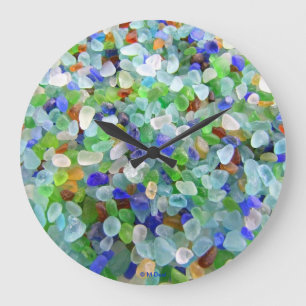 Grande Horloge Ronde Verre de plage