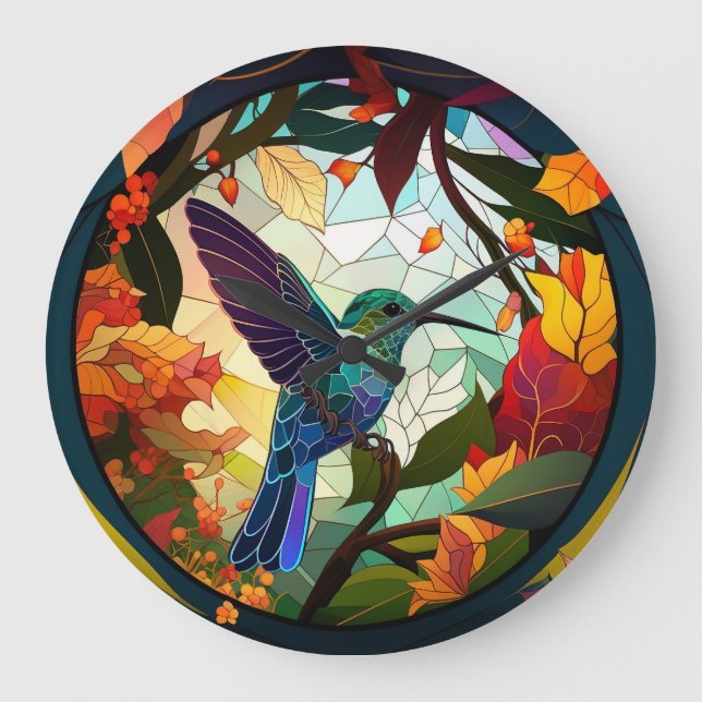 Grande Horloge Ronde Verre de protection d'oiseaux (Recto)