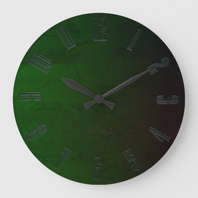 Grande Horloge Ronde Vert-foncé (Recto)