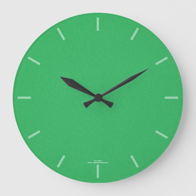 Grande Horloge Ronde Vert pâle moderne simple (Recto)