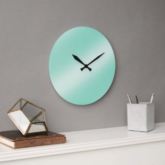 Grande Horloge Ronde Vert pastel