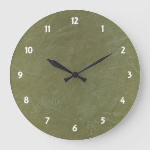 Grande Horloge Ronde Vert solide