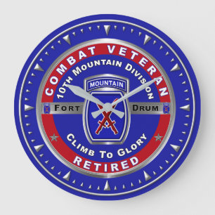 Grande Horloge Ronde Vétéran à la retraite de la 10e division de montag