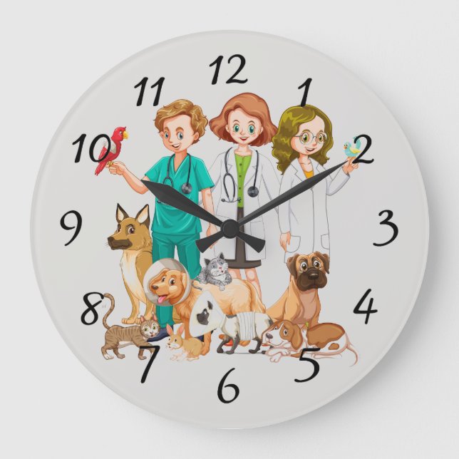 Grande Horloge Ronde Veterinarian People (Recto)