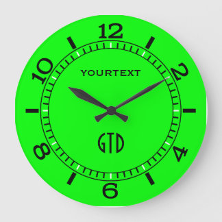 Grande Horloge Ronde Vibrant Electric Green Dial on a