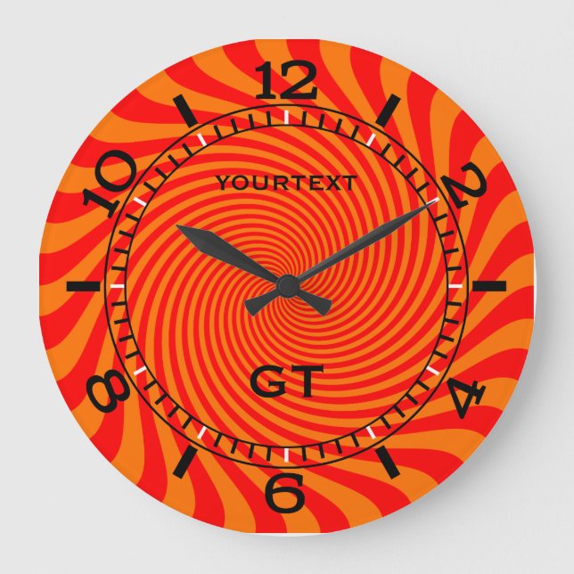 Grande Horloge Ronde Vibrant personnalisé (Recto)