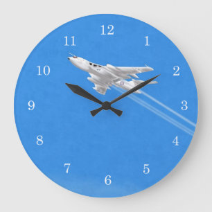 Grande Horloge Ronde Victor Bomber Anti Flash Blanc