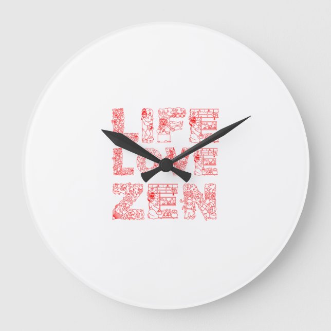 Grande Horloge Ronde Vie, Amour, Zen (Recto)