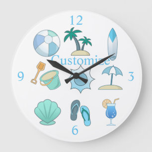 Grande Horloge Ronde Vie sur la plage Thunder_Cove