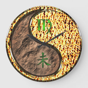 Grande Horloge Ronde Vierge & Chèvre de Feu
