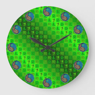Grande Horloge Ronde Vierge & Chèvre d'Eau