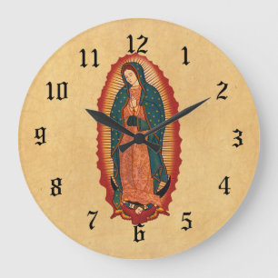 Grande Horloge Ronde Vierge de Guadalupe