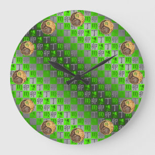 Grande Horloge Ronde Vierge & Lapin de Feu