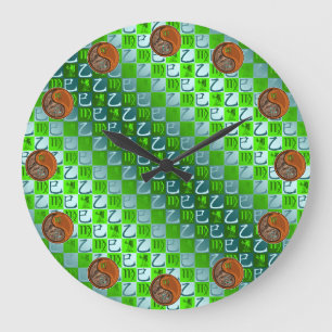 Grande Horloge Ronde Vierge & Serpent de Bois