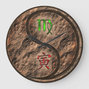 Grande Horloge Ronde Vierge & Tigre de Terre