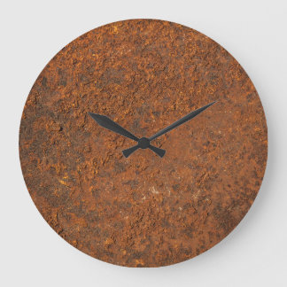 Grande Horloge Ronde Vieux métal rouillé : texture en fer.
