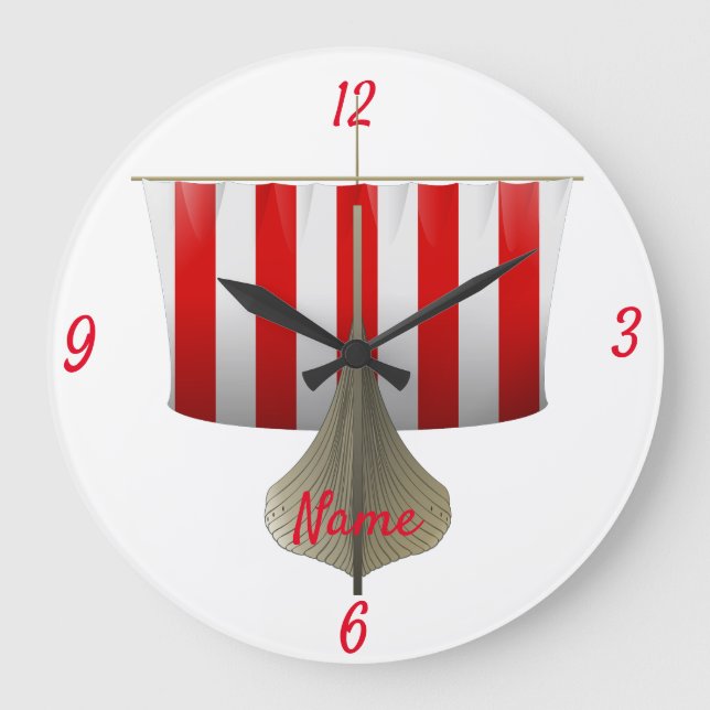 Grande Horloge Ronde Viking Ship Sailing Thunder_Cove (Recto)