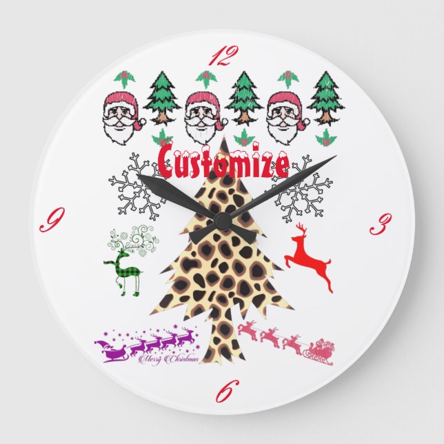 Grande Horloge Ronde Vilain Noël Random Mishmash Thunder_Cove (Recto)