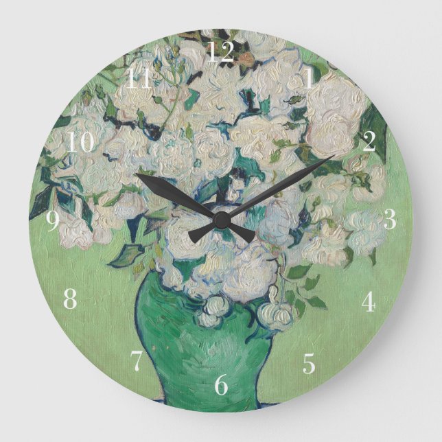 Grande Horloge Ronde Vincent Van Gogh Impressionniste Rose (Recto)