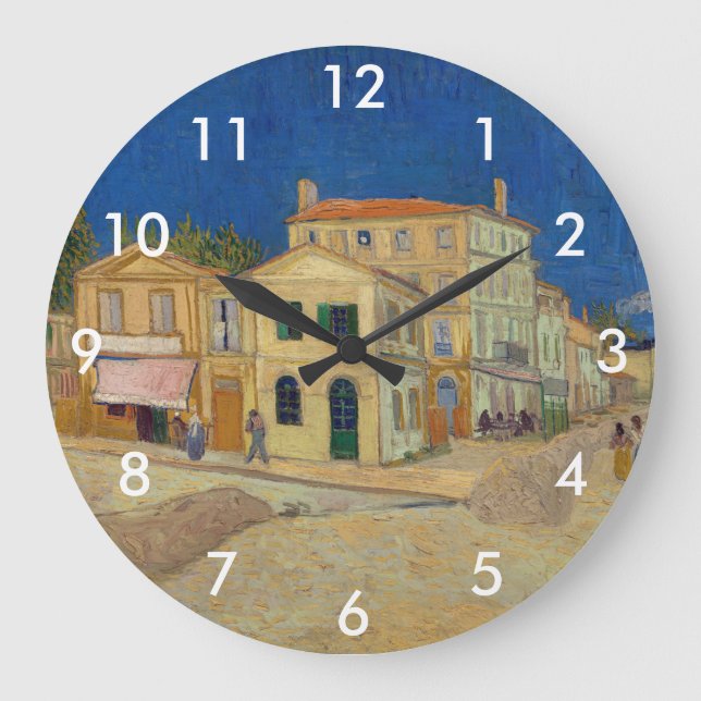 Grande Horloge Ronde Vincent van Gogh - Maison Jaune / Rue (Recto)