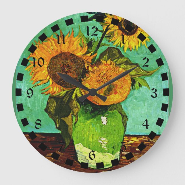 Grande Horloge Ronde Vincent van Gogh - Trois Tournesols (Recto)
