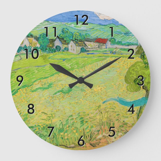 Grande Horloge Ronde Vincent van Gogh - Vue des Vessenots près d'Auvers (Recto)